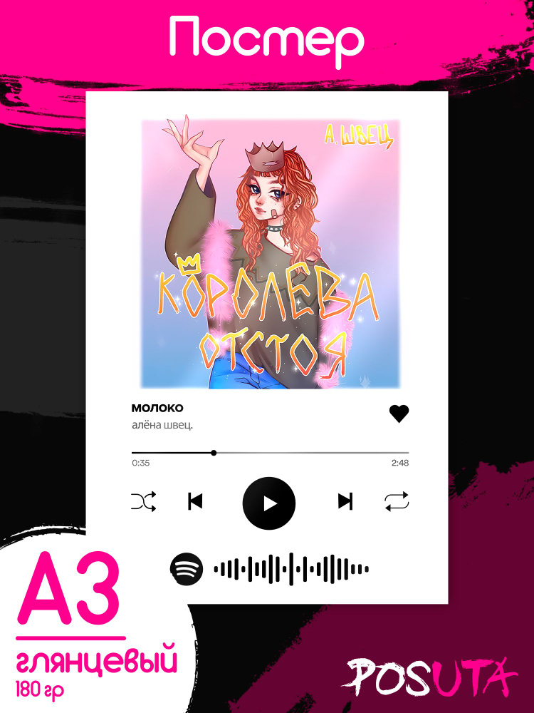 Постер на стену Spotify Алена Швец #1