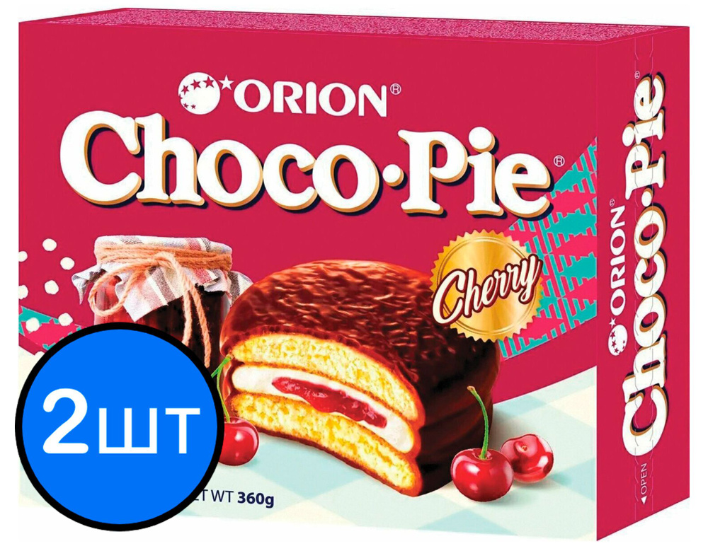 Печенье "ORION ChocoPie" Вишня, 360г х 2шт #1