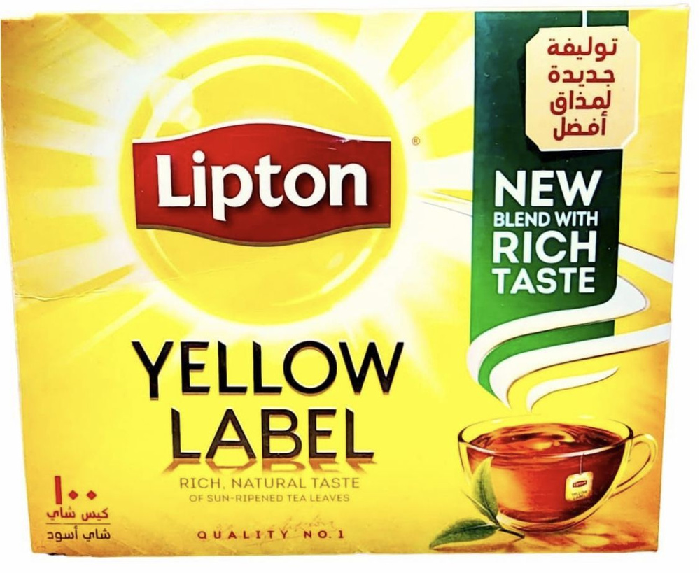 Чай LIPTON (ЛИПТОН) черный с ярлыком 100 пакетиков #1