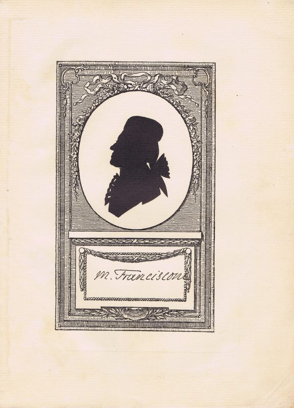 Господин Франчискони. Антикварная цинкография. Россия, 1899 год  #1