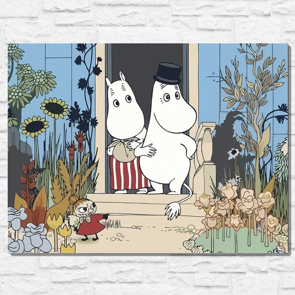 Картина по номерам на холсте муми троль (moomin, туве янссон, уют, снуснумрик) - 13749 Г 80x60  #1