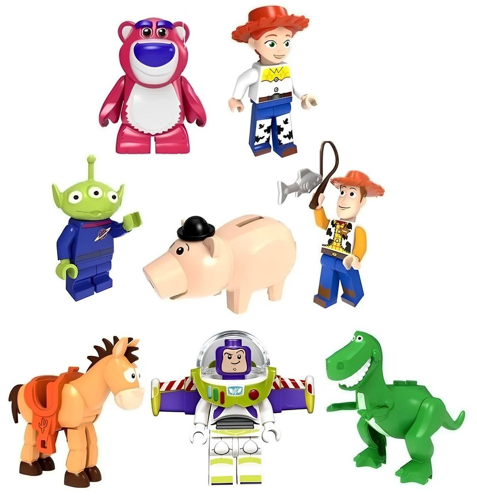 Набор минифигурок История игрушек / Toy Story совместимы с конструкторами лего 8шт (4,5см,пакет) PG8222 #1