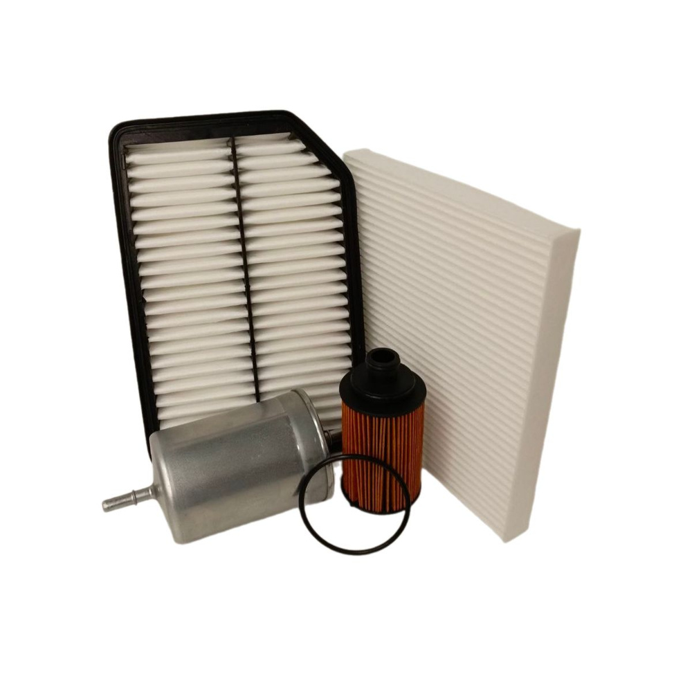 Фильтр воздушный + топливный + масляный + салонный комплект для Чери М11 (Chery M11) с цепным ГРМ  #1