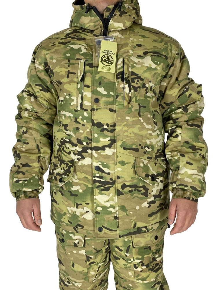 Зимний костюм АНГАРА 3 с полукомбинезоном до -35 . Очень теплый и толстый ,куртка на флисе , фабричный #1