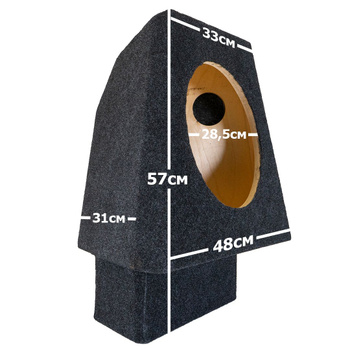 Короб для сабвуфера ВАЗ 2110, 2170 ( в левое крыло, 26 л) динамик 10 
