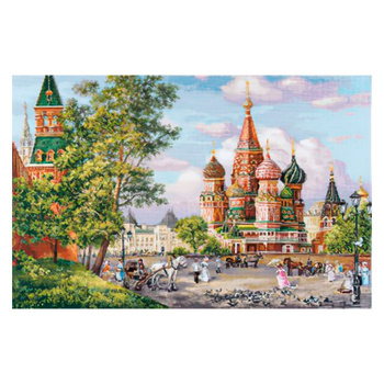 Алмазная вышивка Color KIT «Собор Василия Блаженного- алмазная картина с фигурными стразами»