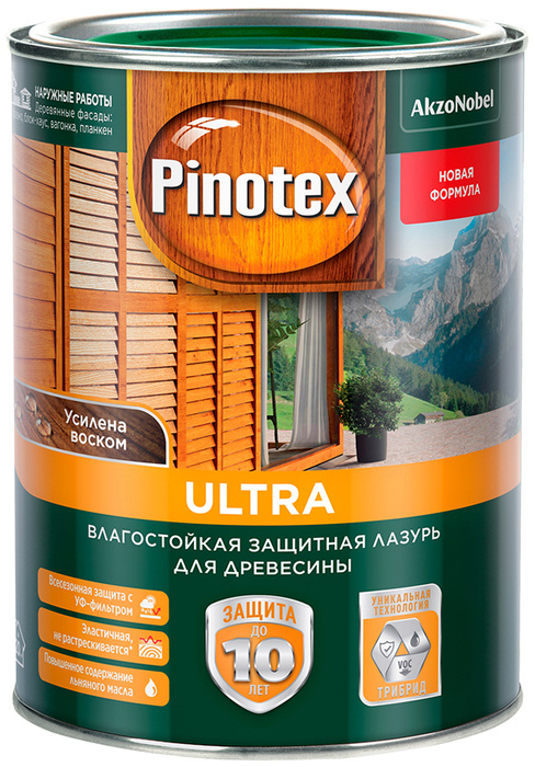 ПИНОТЕКС Ультра антисептик высокоустойчивый палисандр (1л) / PINOTEX ...