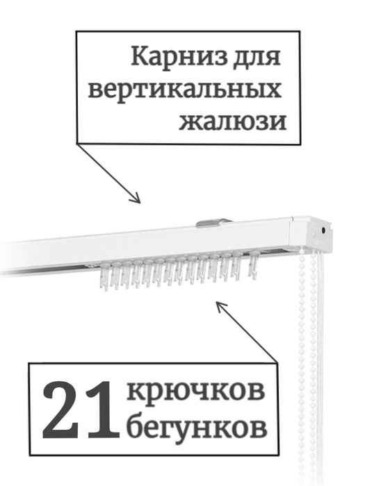 Карниз для вертикальных жалюзи 150 см