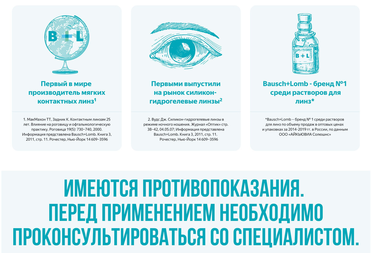 Контактные линзы для глаз Bausch+Lomb SOFLENS DAILY DISPOSABLE