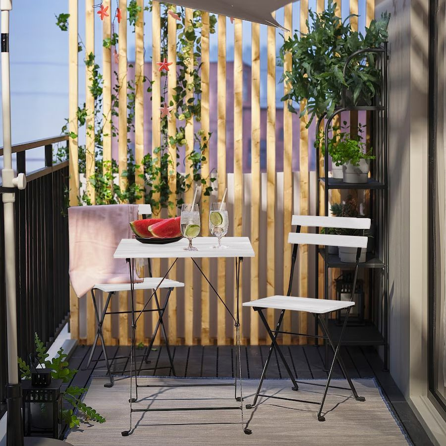 садовая мебель для дачи и улицы Икеа Тэрно: складной обеденный стол с двумя стульями
