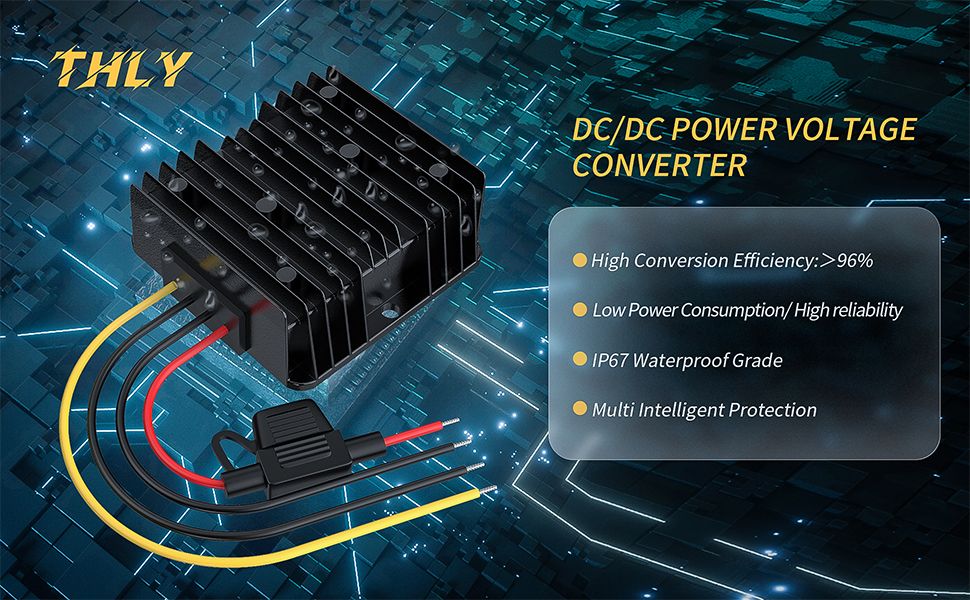 автомобильный DC 24B до 12B 10А 120W Трансформатор понижающий ...