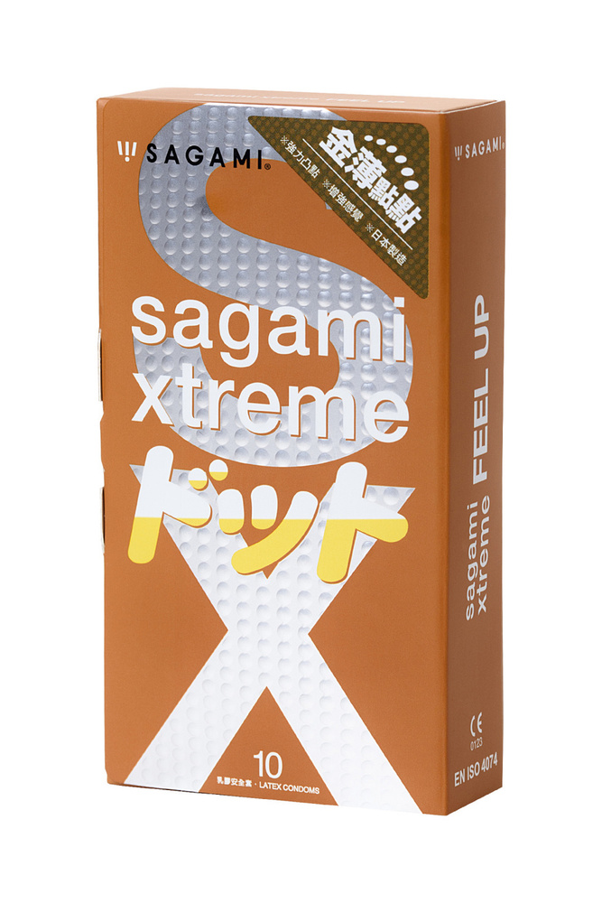 Sagami Xtreme Feel Up 10 шт. Презервативы анатомической формы с рельефной текстурой  #1