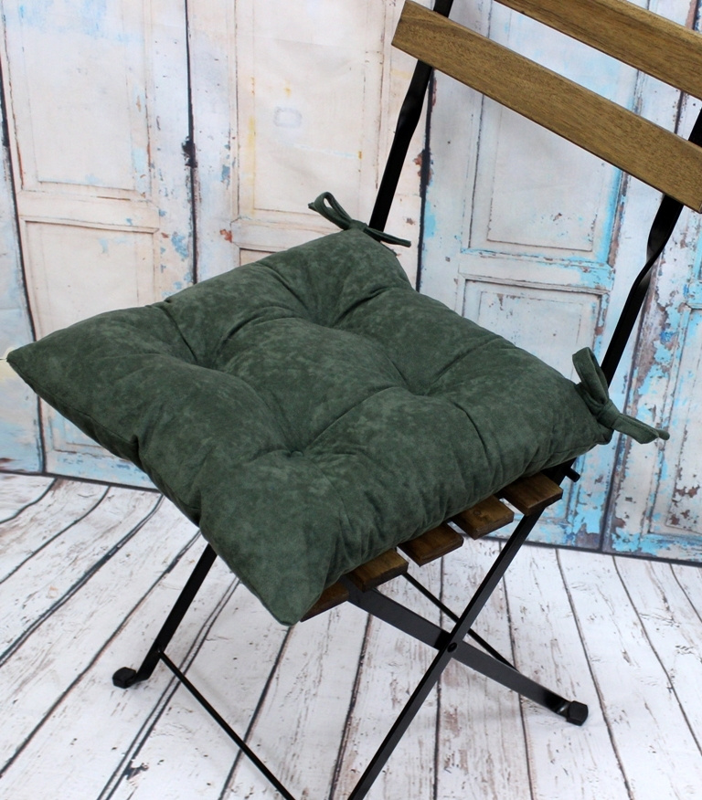 Подушка для сиденья МАТЕХ VELOURS LINE 42х42 см. Цвет зеленый, арт. 37-545  #1