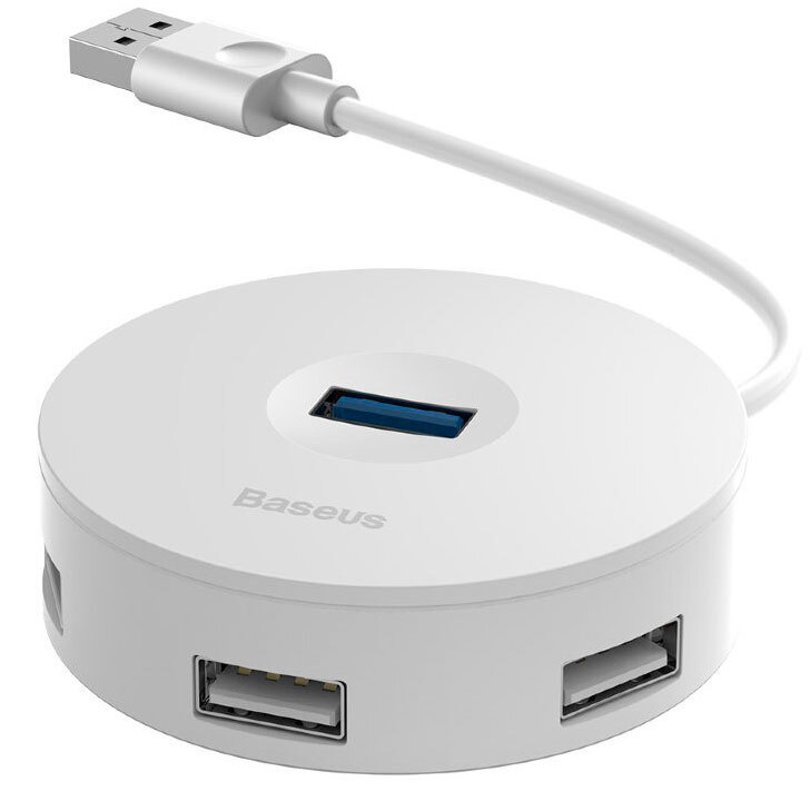 USB концентратор Baseus Round Box USB to 4 USB CAHUB-F02 Белый #1