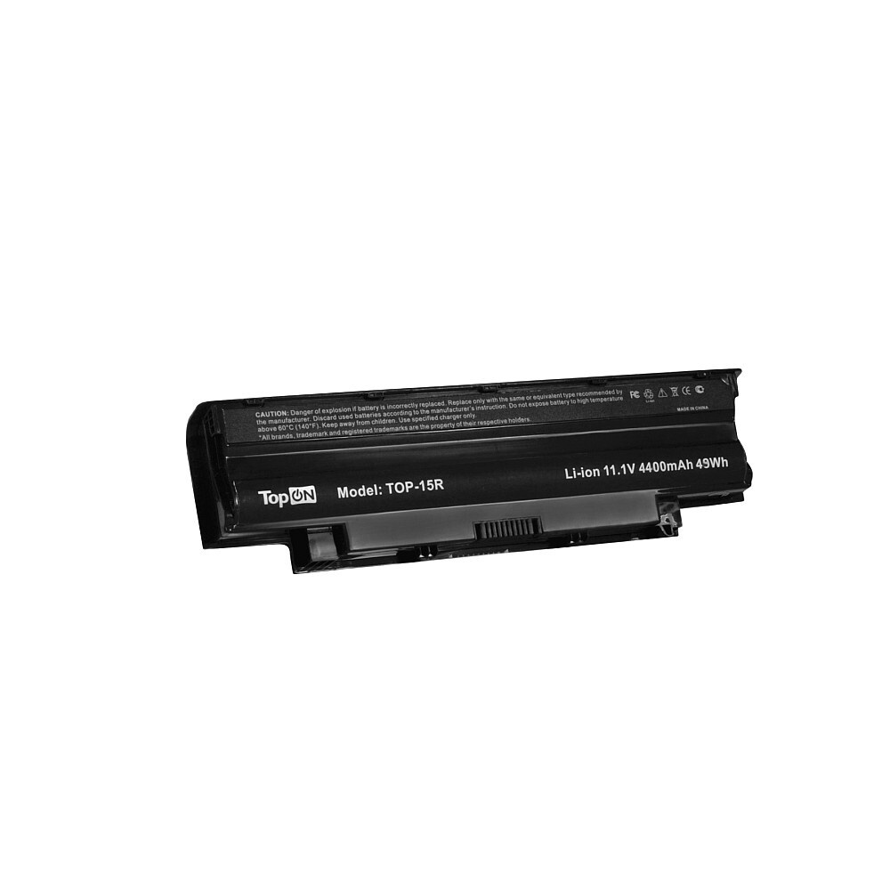 TopON Аккумулятор для ноутбука Dell 4400 мАч, ((TOP-15R) 04YRJH, 07XFJJ, 312-0233, 312-0234, 383CW, 4T7JN, #1