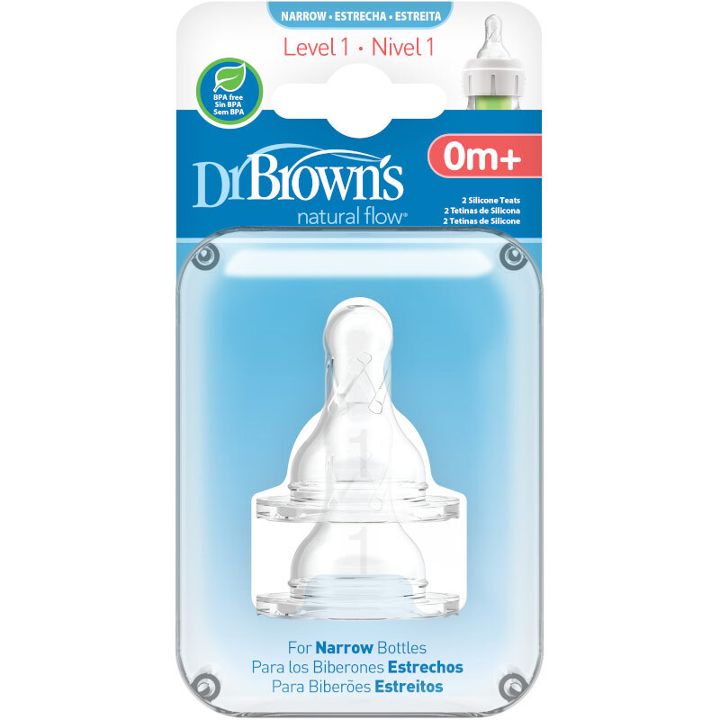 Dr. Brown's соска для новорождённых детей, для бутылочек с узким горлышком, 2 шт.  #1