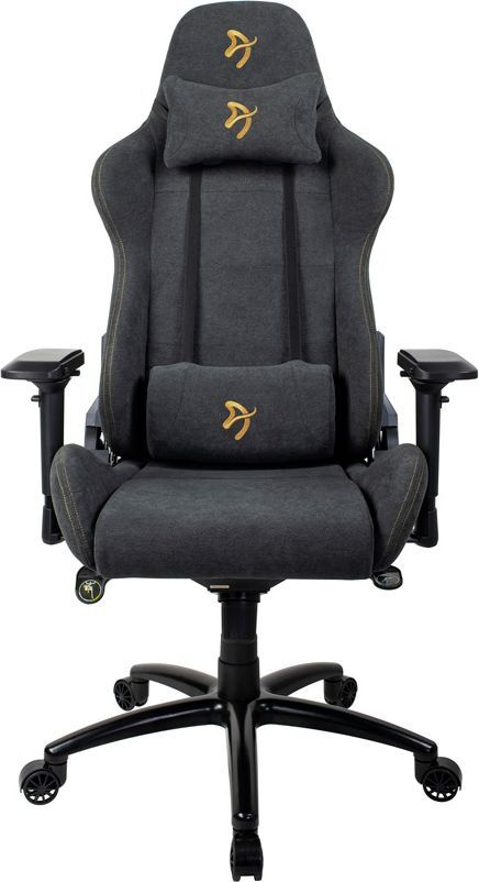 Игровое кресло Arozzi Verona Signature Soft Fabric, темно-серый, золотой  #1