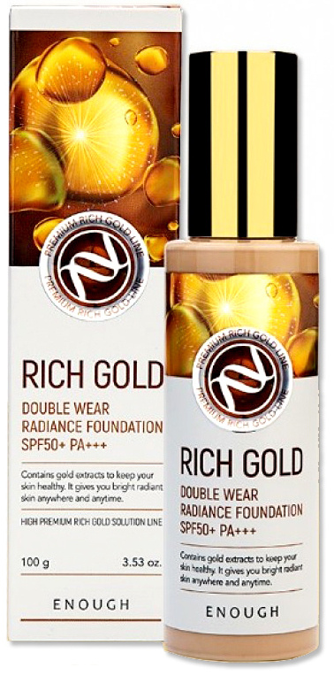 Enough rg Основа тональная с золотом rich gold double wear radiance foundation #21  #1