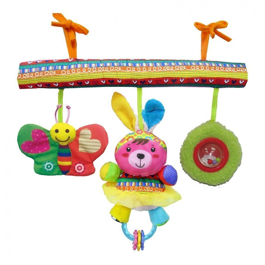 BIBA TOYS Развивающая игрушка подвесная на кроватку Счастливые животные, дуга  #1