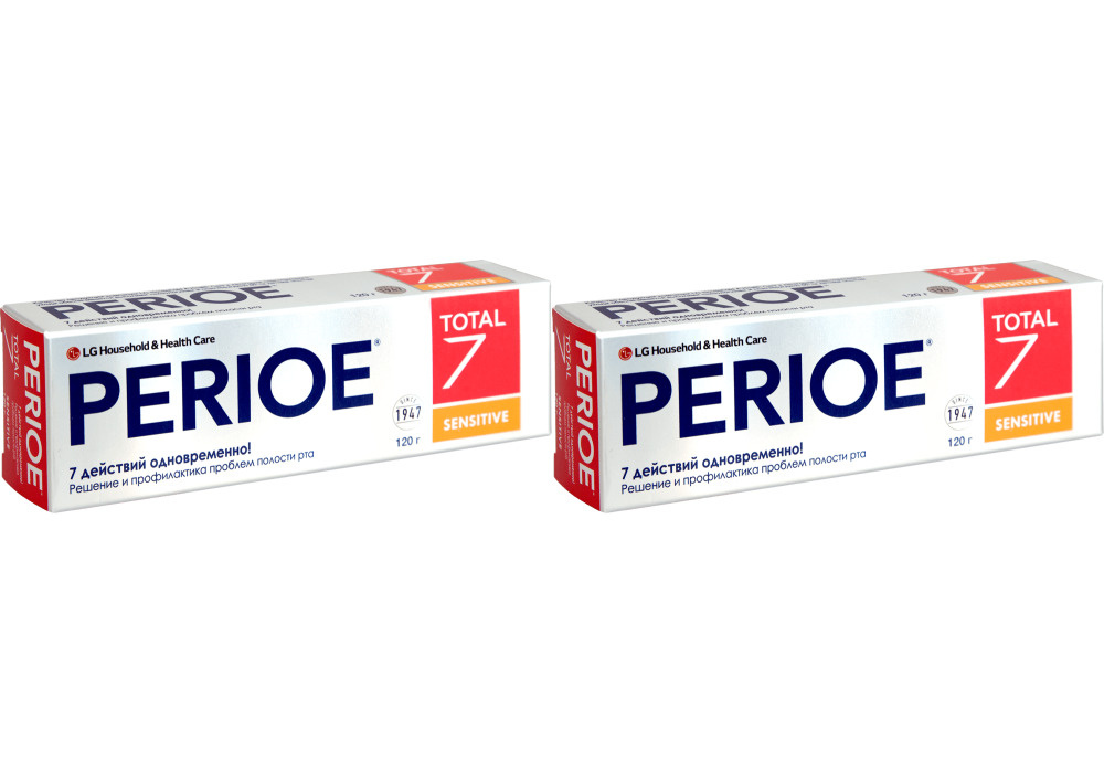 Зубная паста Perioe комплексного действия Total 7 sensitive, комплект: 2 упаковки  #1