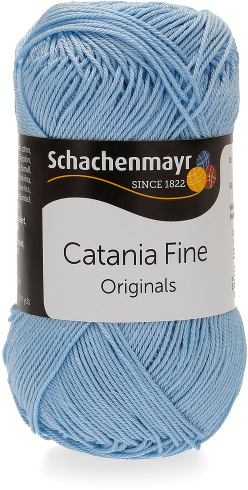 Пряжа Schachenmayr Originals Catania Fine, 9807300_00173, голубой, 165 м, 50 г, 3 шт #1