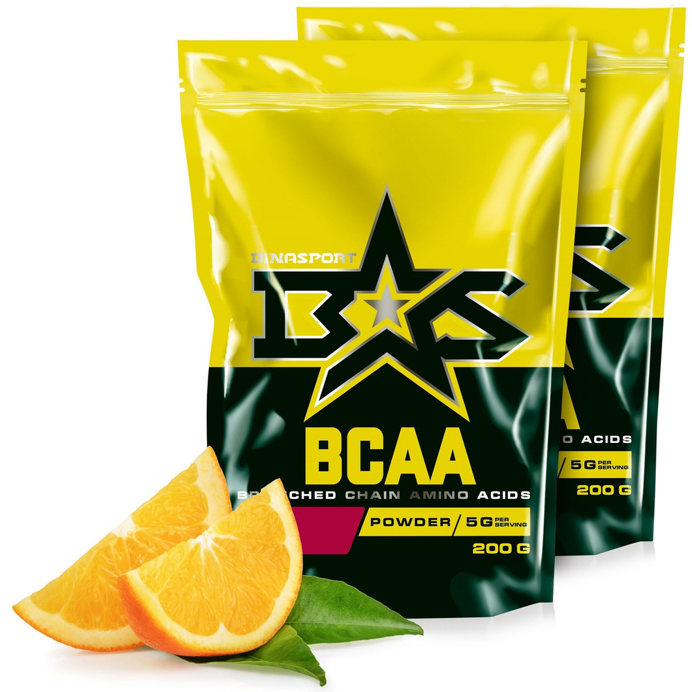 (2 УП х 200ГР) Аминокислоты БЦАА Binasport "BCAA" порошок 400 г со вкусом апельсина  #1