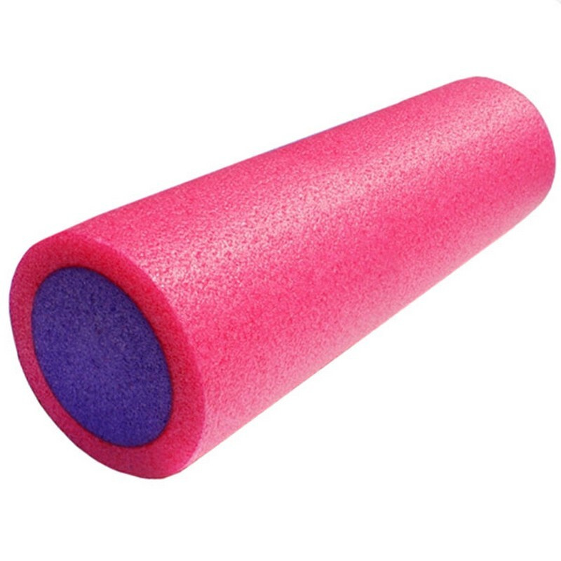 Ролик для йоги полнотелый 2-х цветный (фиолетово/розовый) 30х15см. (B34489) PEF30-1  #1