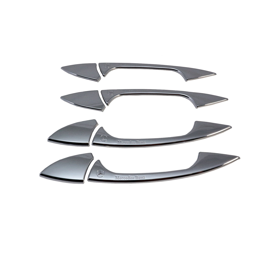 Хромированные накладки на дверные ручки Mercedes-Benz GLK, GL, ML, C, E/ Мерседес Бенз GLK, GL, ML, C, #1
