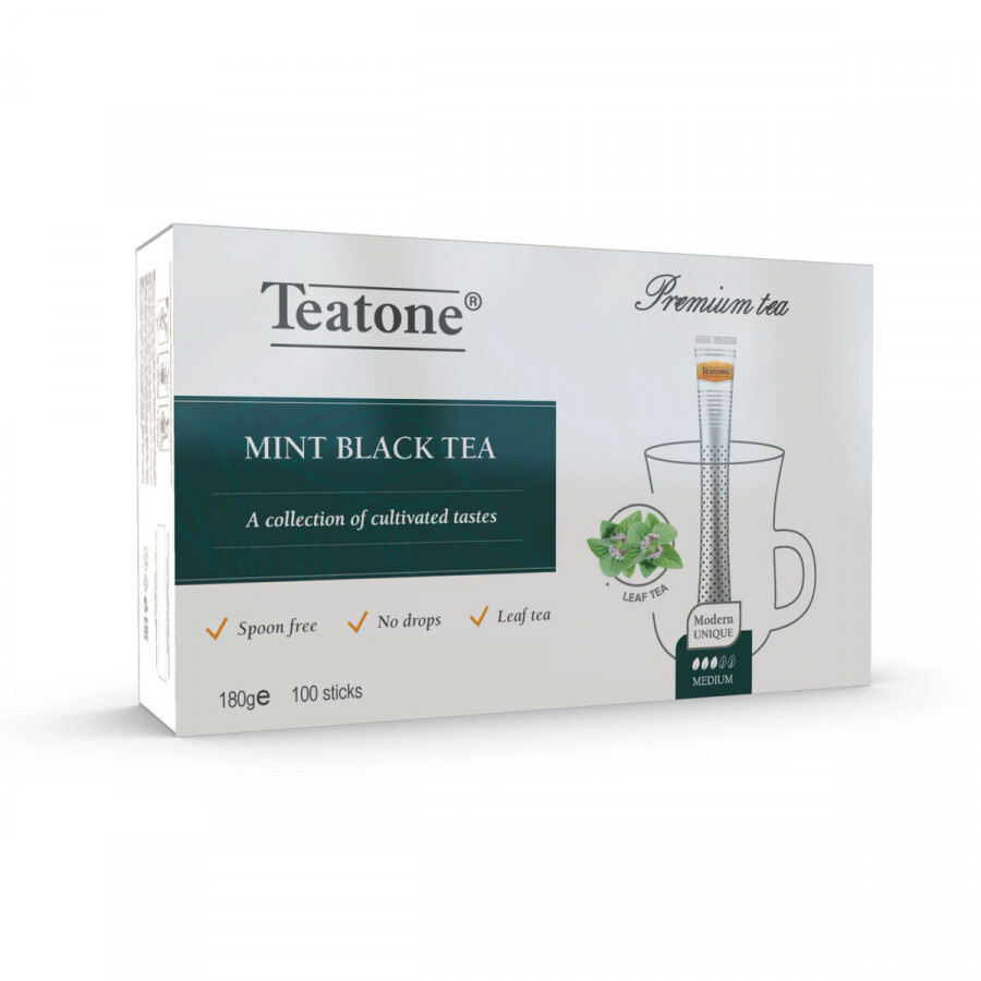 Чай в стиках Teatone Mint Black Tea (черный, с ароматом мяты), 100шт #1