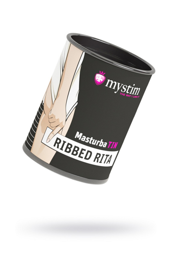 Мастурбатор Mystim MasturbaTIN Ribbed Ritay, TPE, белый, 4,5 см #1