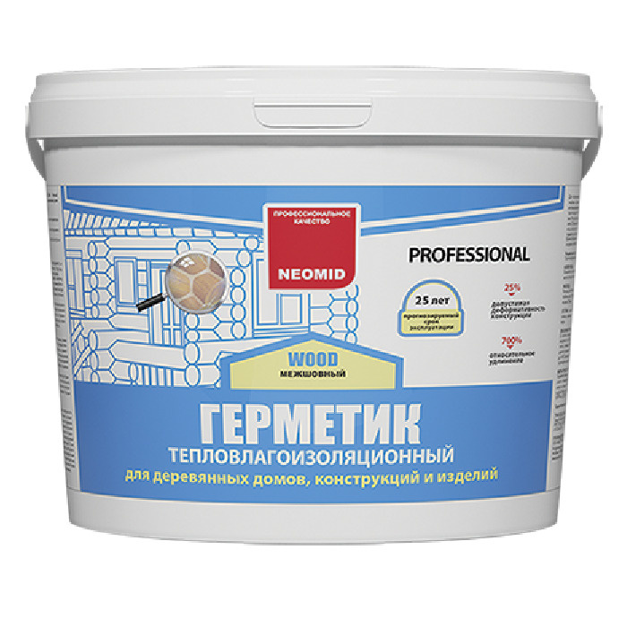 Герметик акриловый межшовный теплый шов NEOMID WOOD PROFESSIONAL, медовый 15 кг  #1