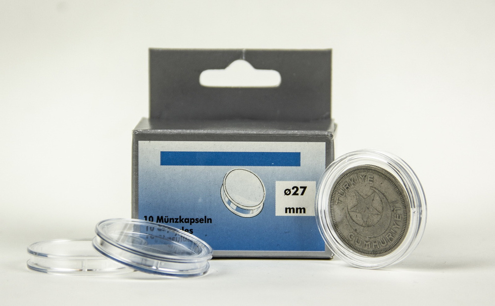 Капсулы для монет 27 мм. В упаковке 10 штук #1