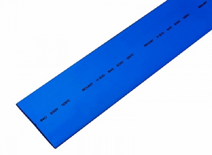 Трубка термоусаживаемая ТУТ 40,0 / 20,0 мм синяя (1м) #1