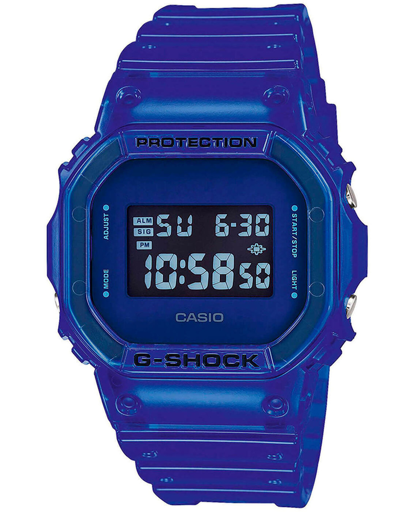 Противоударные японские мужские часы Casio G-Shock DW-5600SB-2ER c секундомером, будильником, таймером #1