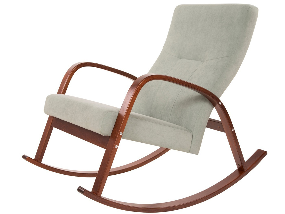 Кресло-качалка Мебелик Ирса ткань минт, каркас вишня #1