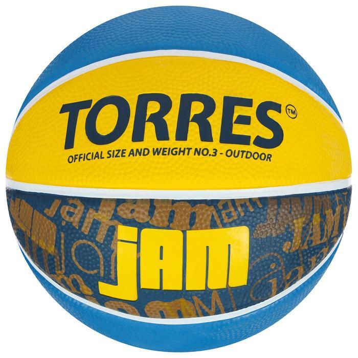 Мяч баскетбольный TORRES Jam, B02043, резина, клееный, 8 панелей, р. 3  #1