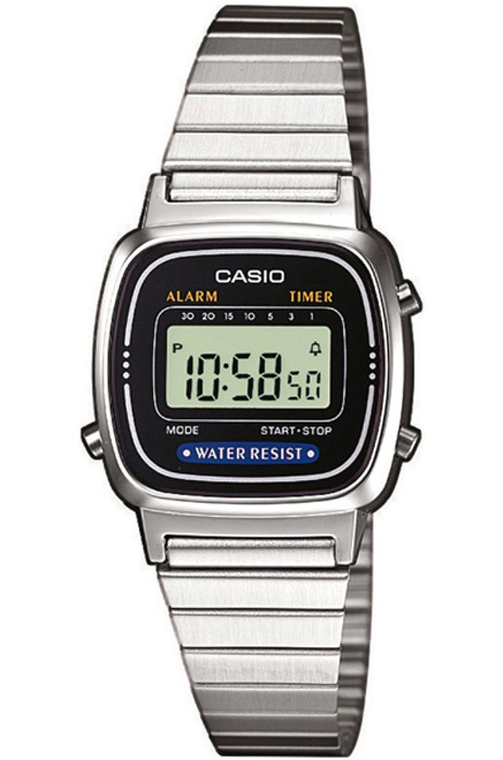 Электронные женские наручные часы Casio Vintage LA670WEA-1E с будильником, таймером и секундомером  #1