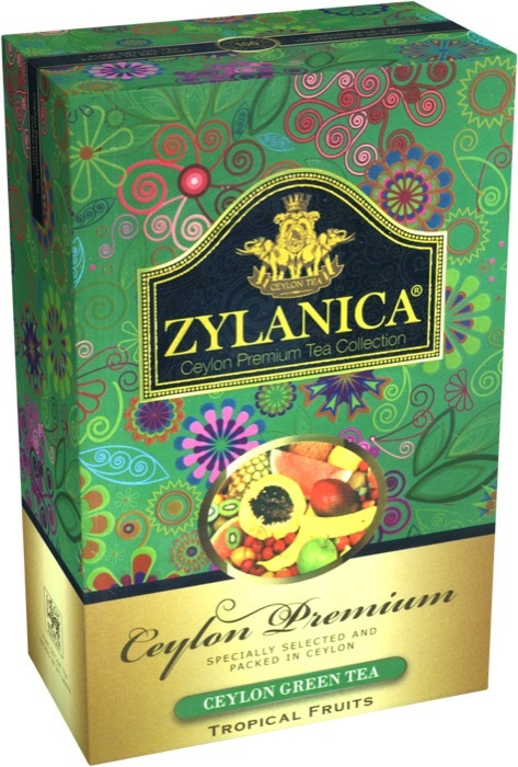 Чай зеленый ZYLANICA Ceylon Premium Collection Тропические фрукты 100 гр.  #1