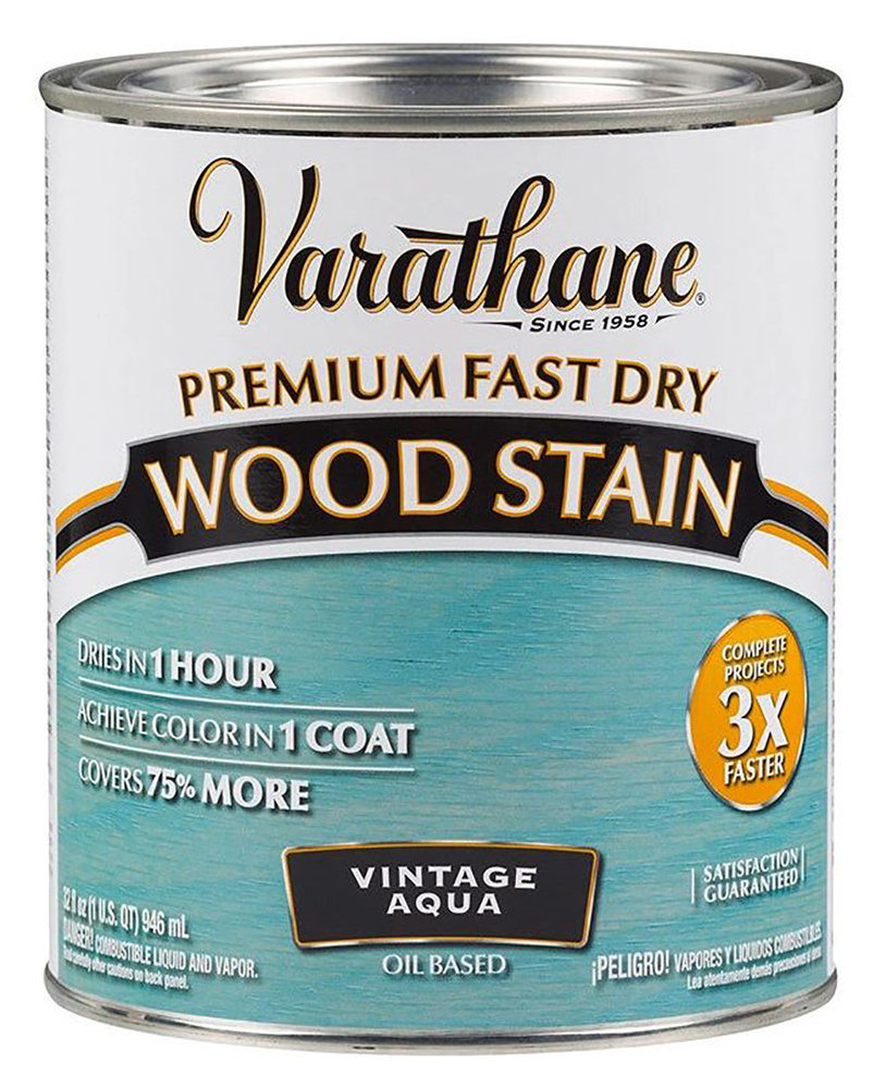 Масло для дерева тонирующее быстросохнущее Varathane Fast Dry Wood Stain 0,946 л. Цвет: Винтаж аква  #1