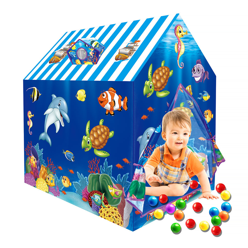 Палатка детская игровой дом + 50 шаров Pituso Подводный мир, домик для детей, шатер  #1