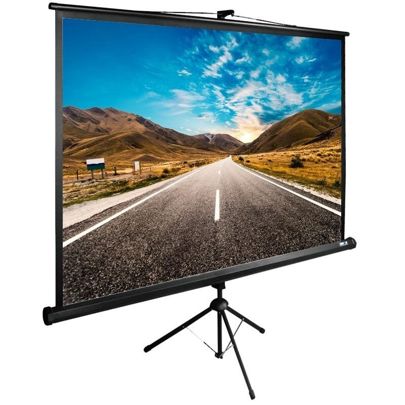 Экран Cactus 160x160 см TriExpert 1:1 напольный рулонный черный (CS-PSTE-160X160-BK)  #1