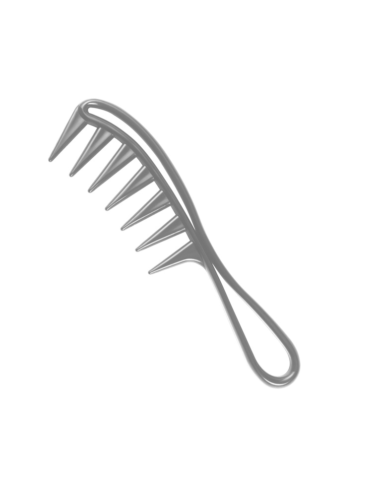 Harizma Гребень с крупными зубцами серый / Расческа для расчёсывания длинных волос / h10652  #1