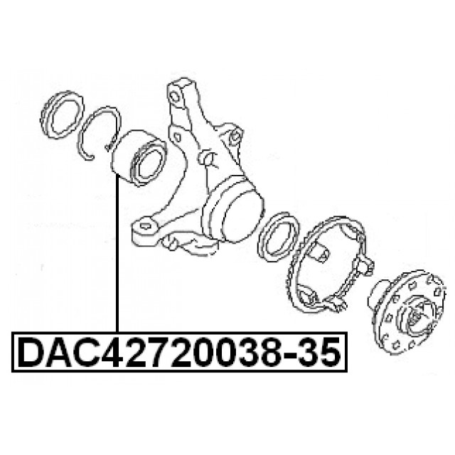 Febest Подшипник ступицы, арт. DAC4272003835, 1 шт. #1