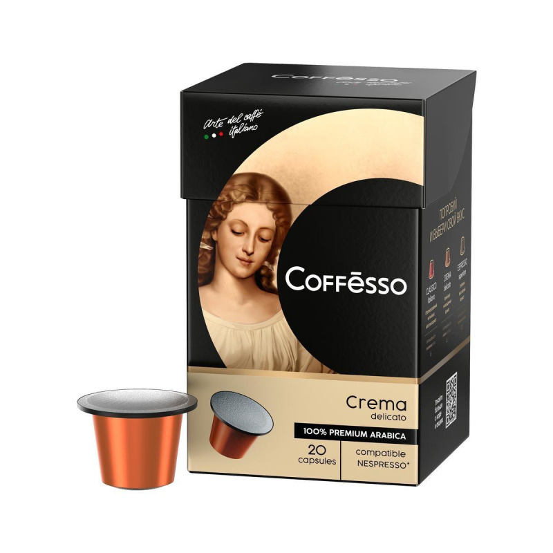 Кофе в капсулах Coffesso Crema Delicato, 100 Premium Arabica, 20кап #1