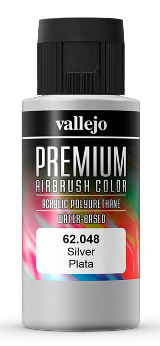 Краска Vallejo серии Premium Color - Silver 60мл. #1