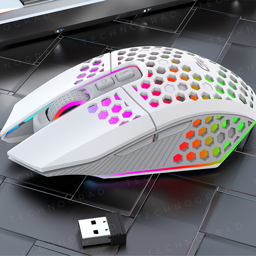 Беспроводная игровая мышь X801 для ПК и ноутбука. Лучшая компьютерная мышка с вентиляцией и RGB подсветкой #1