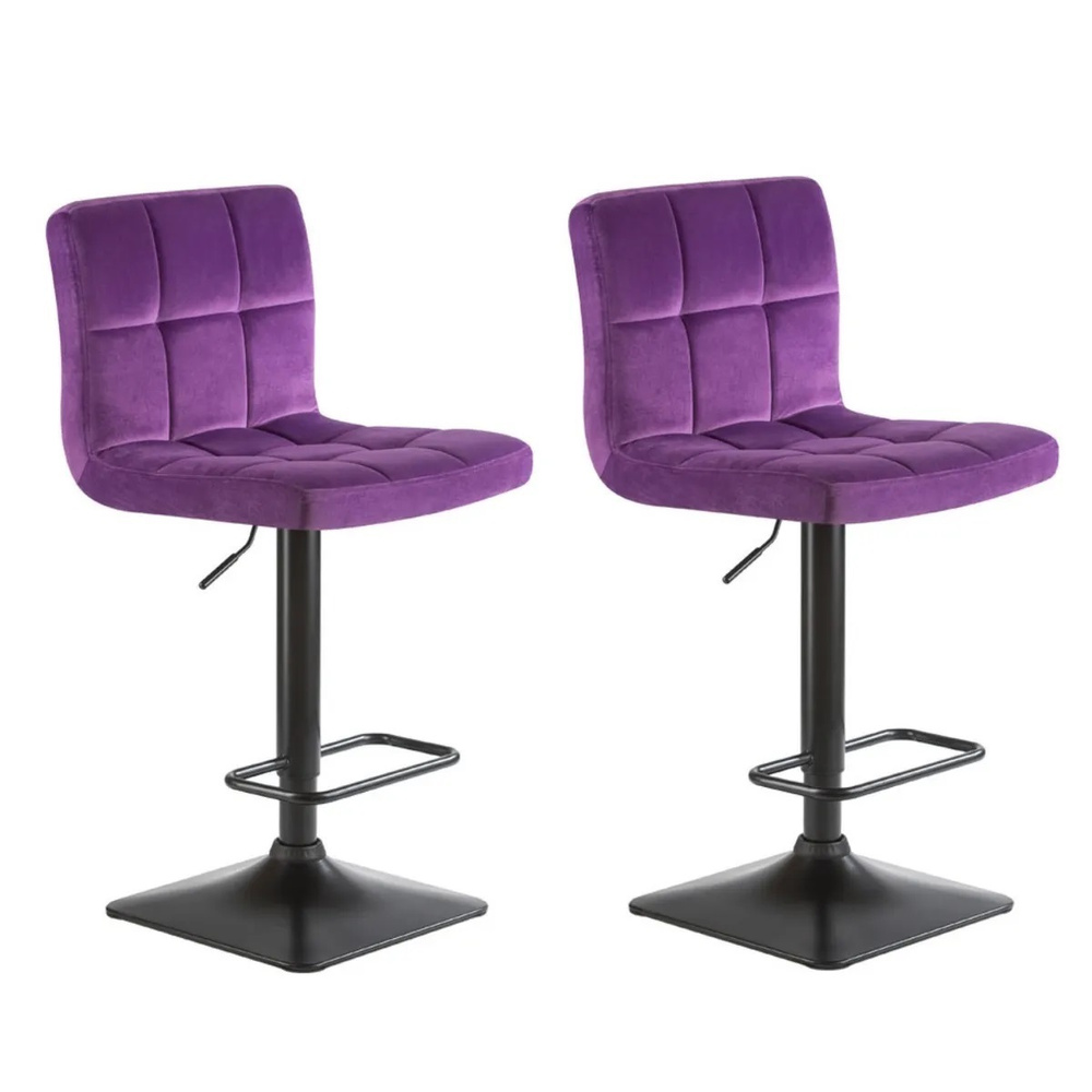 Комплект барных стульев Курт фиолетового цвета 2 шт Эколайн с высокой спинкой  #1