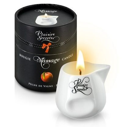 Массажная свеча с ароматом персика Bougie Massage Gourmande Pche - 80 мл.  #1