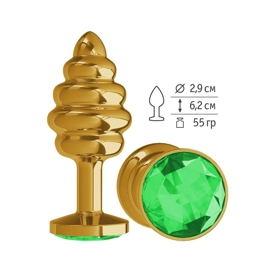 Джага-Джага Анальная пробка, зеленый #1