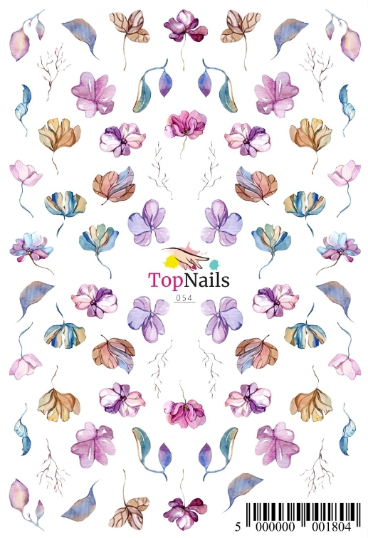 Top Nails / Наклейки для ногтей / Слайдеры для маникюра / На любой фон / Цветочки  #1